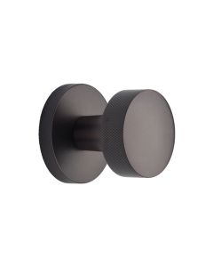 Heritage Brass Matt Bronze Knightsbridge Knurled Door Knob on Rose