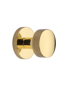 Heritage Brass Polished Brass Knightsbridge Knurled Door Knob on Rose