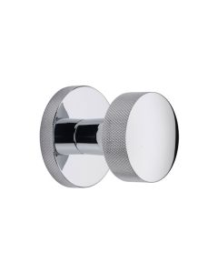 Heritage Brass Polished Chrome Knightsbridge Knurled Door Knob on Rose