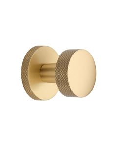 Heritage Brass Satin Brass Knightsbridge Knurled Door Knob on Rose
