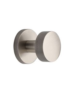 Heritage Brass Satin Nickel Knightsbridge Knurled Door Knob on Rose