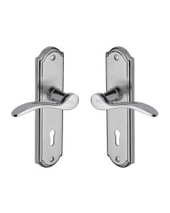 Heritage Brass Apollo Finish Howard Door Handle on Plate - Lever Lock
