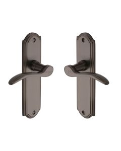 Heritage Brass Matt Bronze Howard Door Handle on Plate - Lever Latch