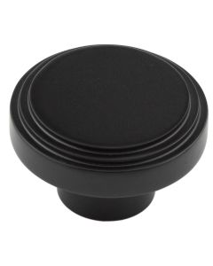 Hoxton Matt Black 40mm Cropley Cupboard Knob | HOX1040MB