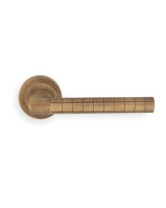 Set Manital Antique Brass Hey Quadra Lever Furniture on round rose | HQ5AB