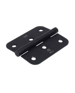 Matt Black 76 x 66mm Slim Knuckle Window Hinge - Radius |  HY3R-MSB
