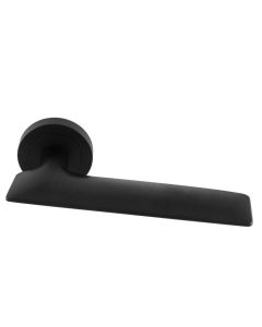 Set Manital Matt Black Hygge Lever Furniture on square rose | HYD5BLK