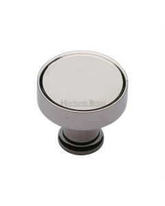 Heritage Brass Polished Nickel Finish Florence Cabinet Knob 32mm