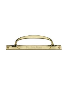 Heritage Brass Polished Brass Door Pull Handle on Plate Offset 172mm