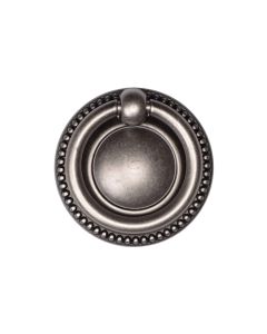 Distressed Pewter 50mm Beaded Ring Pull | TK2212-050-DPW