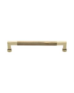 Heritage Brass Polished Brass Bauhaus Knurled Door Pull Handle 330mm