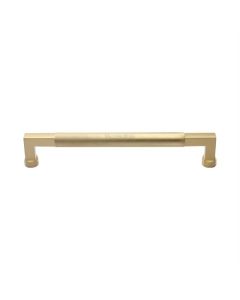 Heritage Brass Satin Brass Bauhaus Knurled Door Pull Handle 330mm
