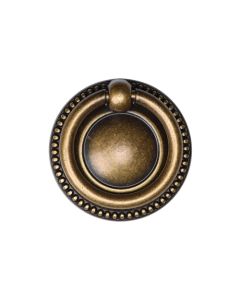 Distressed Brass 50mm Beaded Ring Pull | TK2212-050-DBS
