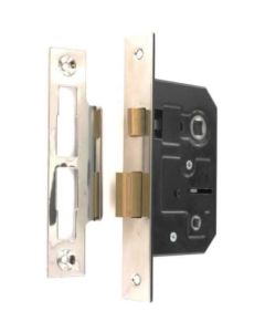 Jedo Nickel Plated 3-Inch Standard Bathroom Lock (75mm) | JL151NP