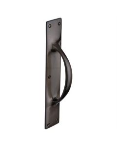Heritage Brass Matt Bronze Door Pull Handle on Plate 195mm