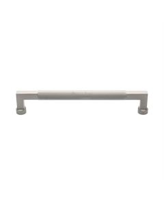 Heritage Brass Satin Nickel Bauhaus Knurled Door Pull Handle 330mm