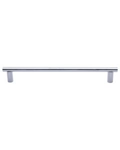 Heritage Brass Polished Chrome Round Bar Door Pull Handle 489mm