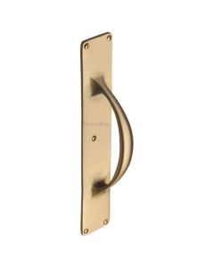 Heritage Brass Satin Brass Door Pull Handle on Plate 195mm