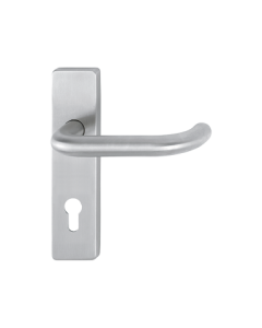 Stainless Steel Euro Lever Lock Handle on Backplate - AR361/13-72-SSS