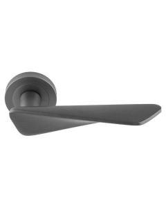 Set Manital Anthracite Intona Lever Furniture on round rose | IN5ANT