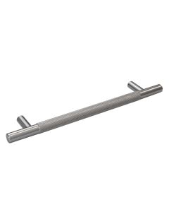 Satin Nickel Knurled T Bar Pull Handle - 160mm c/c
