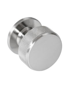 Satin Nickel 34mm Knurled Cupboard Knob