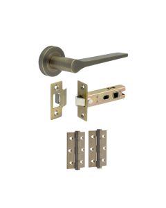 Antique Brass Belgravia Door Handle Set