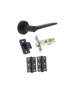 Matt Black Belgravia Door Handle Set