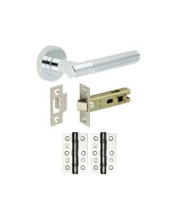 Polished Chrome Chelsea Door Handle Set