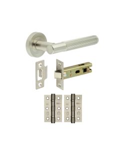 Satin Nickel Chelsea Door Handle Set