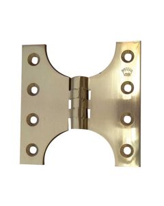 Frelan 102x151x5mm Polished Brass Crown Parliament Hinges