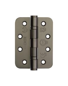 Pair Dark Bronze 102x76x3mm Grade 13 ball bearing hinge - Radius | J9500RDB