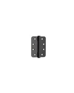 Frelan 102x76x3mm Black (Matt) Radius PBH 3 knuckle hinge Pack of 3