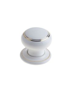 Frelan White Goldline Mortice Knob