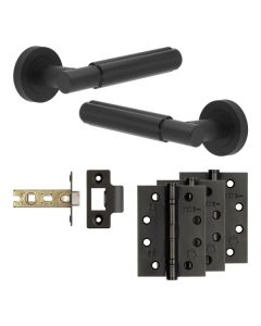 Jedo Black Bloom Door Handle Pack | Internal Doors |  JE-B2A-MB