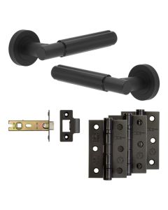 Jedo Black Bloom Door Handle Pack | Internal Doors |  JE-B4B-MB