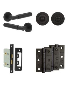 Jedo Black Bloom Door Handle Pack | Internal Doors |  JE-B5B3-MB
