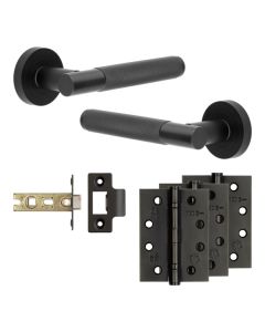 Jedo Black Bari Door Handle Pack | Internal Doors |  JE-D2A-MB