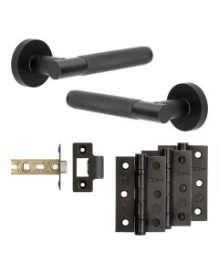 Jedo Black Bari Door Handle Pack | Internal Doors |  JE-D2B-MB