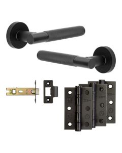 Jedo Black Bari Door Handle Pack | Internal Doors |  JE-D4B-MB