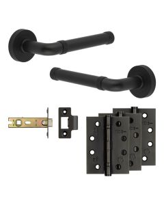 Jedo Black Midtown Door Handle Pack | Internal Doors |   JE-G4A-MB
