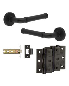 Jedo Black Midtown Door Handle Pack | Internal Doors |   JE-G4B-MB