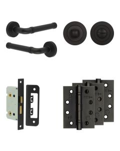 Jedo Black Midtown Door Handle Pack | Bathroom |  JE-G5A3-MB