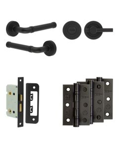 Jedo Black Midtown Door Handle Pack | Bathroom |  JE-G5B1-MB