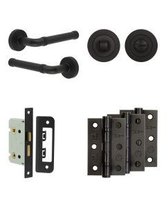Jedo Black Midtown Door Handle Pack | Bathroom |  JE-G5B3-MB