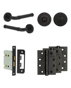 Jedo Black Midtown Door Handle Pack | Bathroom |  JE-G6A3-MB