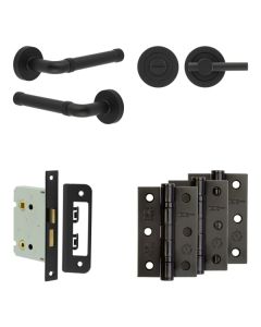 Jedo Black Midtown Door Handle Pack | Bathroom |  JE-G6B2-MB