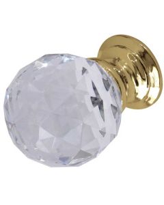 Frelan 40mm PB Faceted ball knob