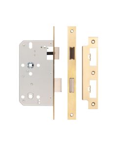 Jedo Satin Brass 72mm Din Bathroom Locks | JL-DB60SB