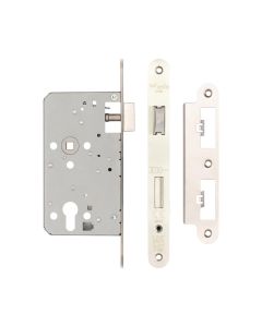 72mm Satin Stainless Steel Din Escape Locks 60mm backset - Radiused